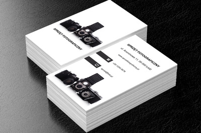 Sprzęt fotograficzny na białym tle, Fotografia, Sprzęt fotograficzny - Wizytówki Netprint