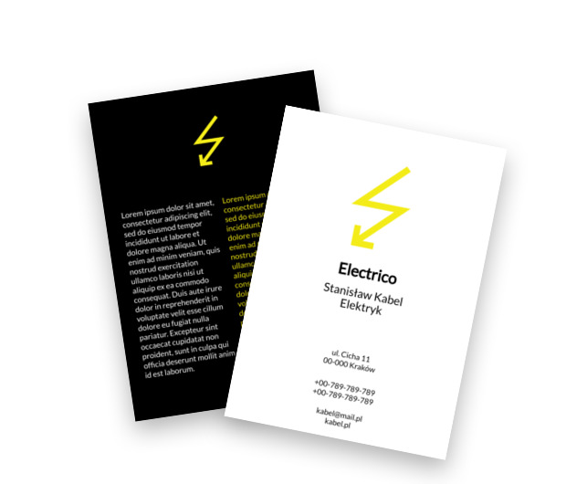 Błyskawiczne sukcesy, Budownictwo, Elektryk - Ulotki Netprint szablony online