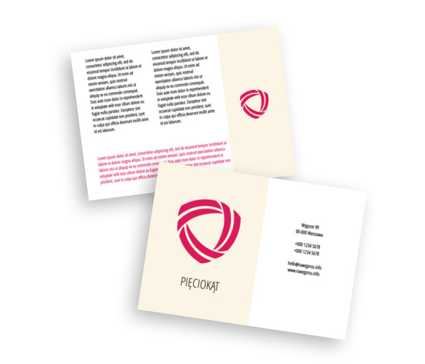W malinowym pięciokącie, Motywy, Uniwersalne - Ulotki Netprint szablony online