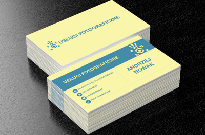 Nazwa na pierwszym planie, Fotografia, Usługi fotograficzne - Wizytówki Netprint