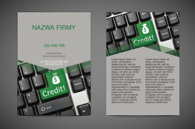 Kilka kroków do finansów, Finanse Ubezpieczenia,  Kredyty / Pożyczki  - Ulotki Netprint