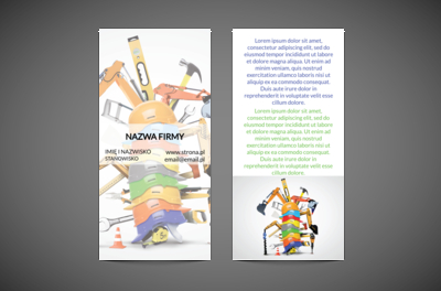 Zorganizowanie wielofunkcyjne, Budownictwo, Wynajem sprzętu - Ulotki Netprint