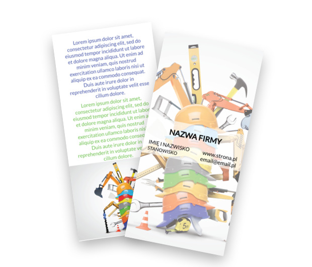 Zorganizowanie wielofunkcyjne, Budownictwo, Wynajem sprzętu - Ulotki Netprint szablony online