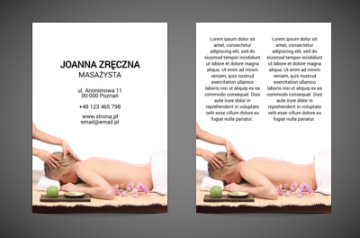 Uroki błogich odpoczynków, Medycyna, Masażysta - Ulotki Netprint