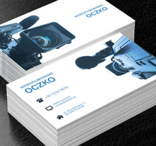 Kamera video z niebieskim filtrem, Fotografia, Wideofilmowanie - Wizytówki Netprint