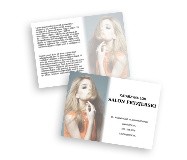 Wygląd jak miliony monet, Zdrowie i Uroda, Salon Fryzjerski - Ulotki Netprint szablony online