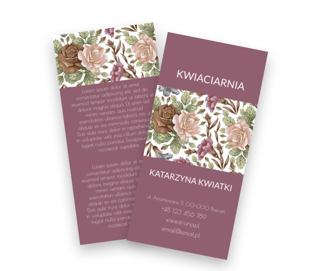 Sztuka roślinnego piękna, Motywy, Roślinne - Ulotki Netprint szablony online