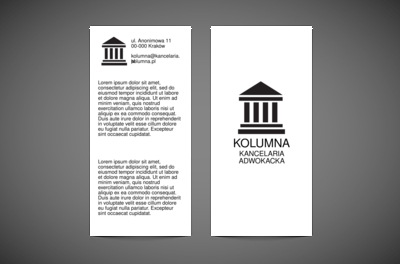 Podstawą będzie tu prawo, Prawo, Kancelaria adwokoacka - Ulotki Netprint