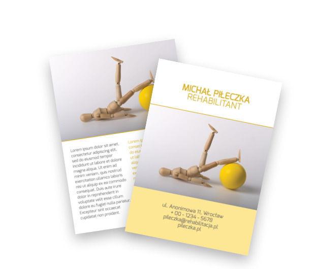 Dając z siebie sto procent, Medycyna, Rehabilitacja - Ulotki Netprint szablony online