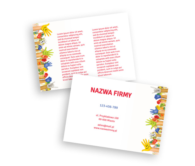 Zasada w kolorze i uśmiechu, Edukacja, Przedszkole - Ulotki Netprint szablony online