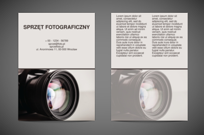 Z obiektywem na śnieżnobiałym tle , Fotografia, Sprzęt fotograficzny - Ulotki Netprint