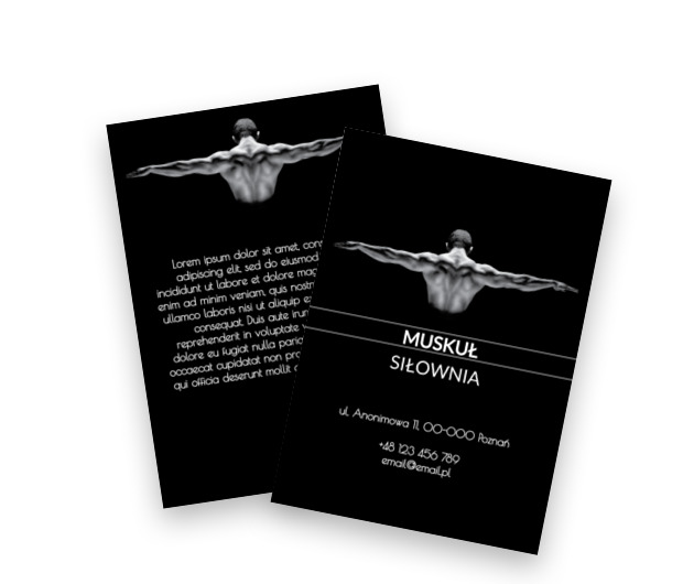 Moc, zdecydowanie i siła umysłu, Zdrowie i Uroda, Siłownia - Ulotki Netprint szablony online