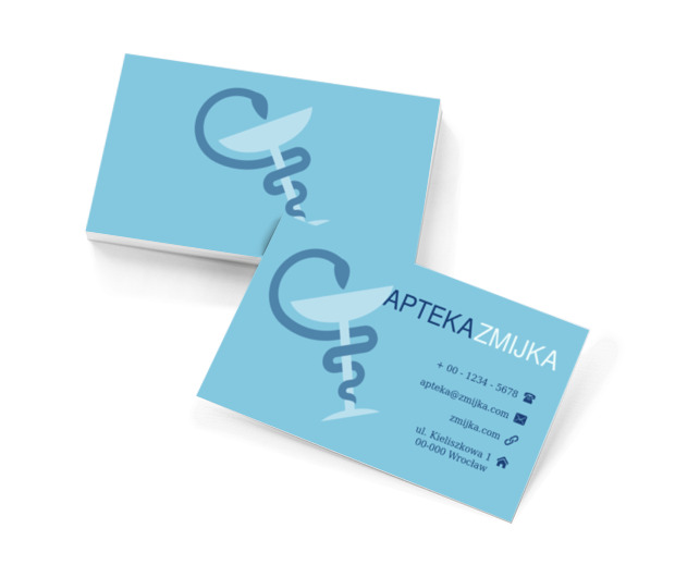 Kielich i wąż, Medycyna, Apteka - Wizytówki Netprint szablony online