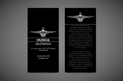  Klasyczna czerń, biel i szarość – moc i siła., Zdrowie i Uroda, Siłownia - Ulotki Netprint
