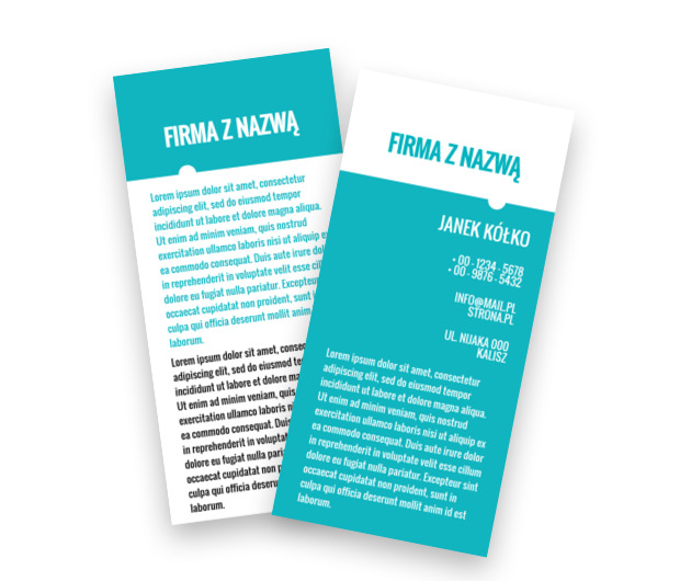 Dopasowanie w podwójnym kolorze, Motywy, Uniwersalne - Ulotki Netprint szablony online