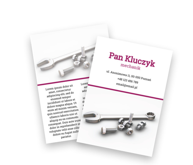 Do naprawy tylko jeden krok, Motoryzacja, Mechanik - Ulotki Netprint szablony online