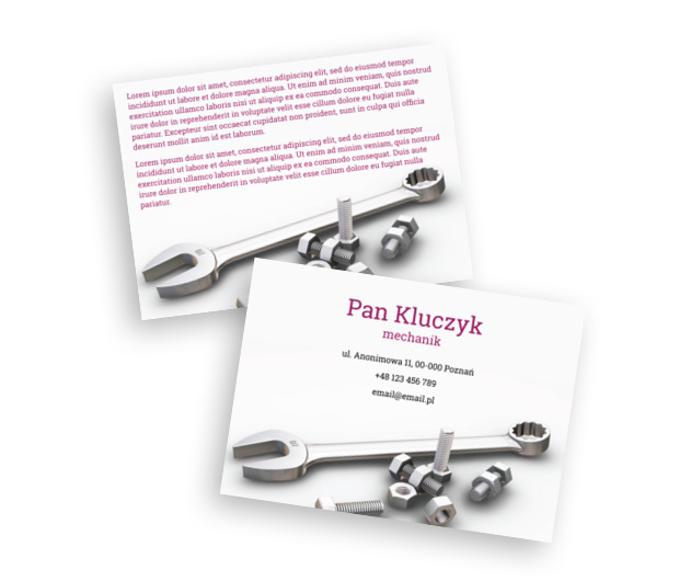 Naprawimy to, proszę Pana, Motoryzacja, Mechanik - Ulotki Netprint szablony online