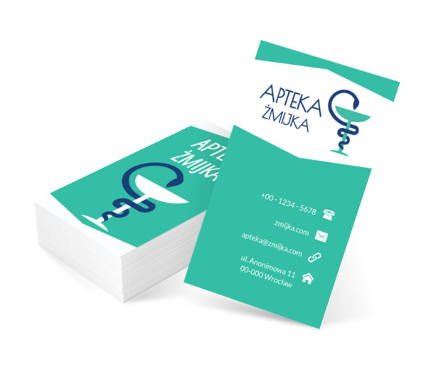 Miłe i przyjemne kolory, Medycyna, Apteka - Wizytówki Netprint szablony online