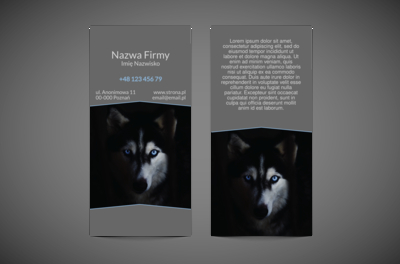 Z siłą i mocą czarnego wilka, Motywy, Zwierzęta - Ulotki Netprint