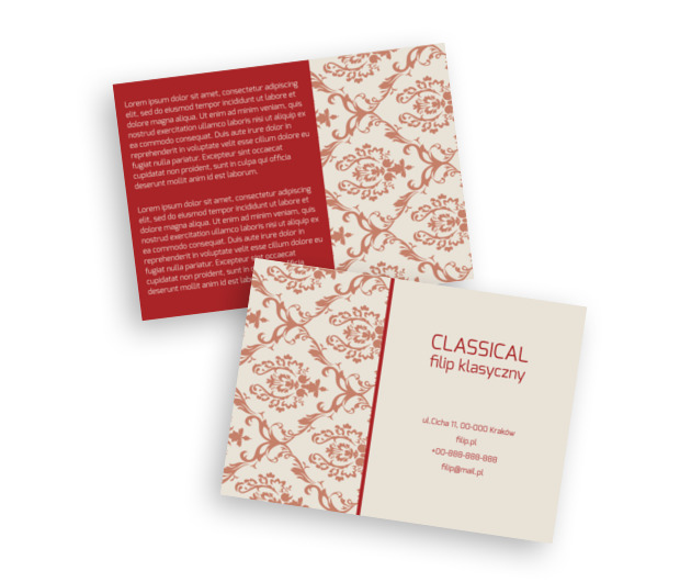 Magia w czerwonym klasycyzmie, Motywy, Klasyczne - Ulotki Netprint szablony online