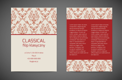 Wyjątkowa magia klasyczności , Motywy, Klasyczne - Ulotki Netprint
