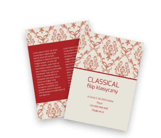 Wyjątkowa magia klasyczności , Motywy, Klasyczne - Ulotki Netprint szablony online
