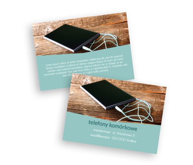 Na deskach teatru życia, Telekomunikacja i Internet, Telefony komórkowe / Smartfony - Ulotki Netprint szablony online