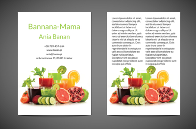 Czas na dawkę witamin, Zdrowie i Uroda, Dietetyk - Ulotki Netprint