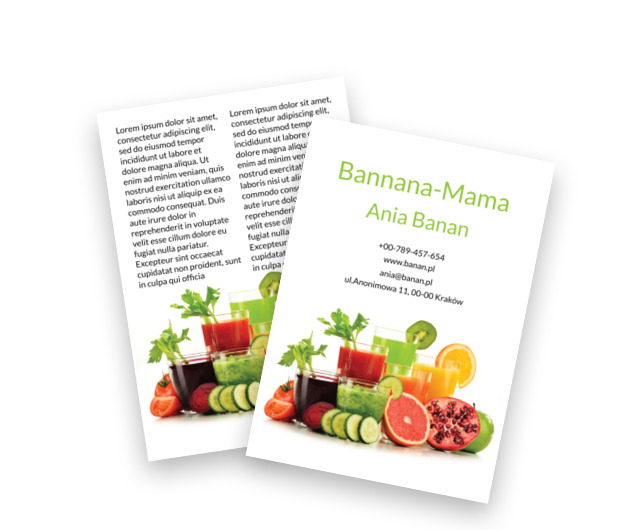 Czas na dawkę witamin, Zdrowie i Uroda, Dietetyk - Ulotki Netprint szablony online