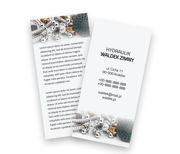 Prawdziwa sztuka naprawy, Usługi domowe, Hydraulik - Ulotki Netprint szablony online