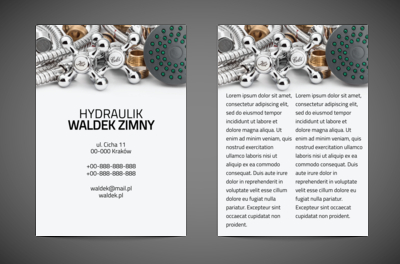 Usługi domowe na wagę złota, Usługi domowe, Hydraulik - Ulotki Netprint
