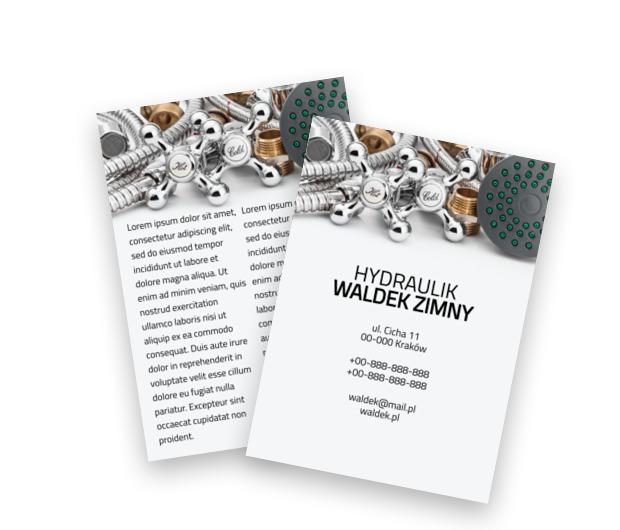 Usługi domowe na wagę złota, Usługi domowe, Hydraulik - Ulotki Netprint szablony online