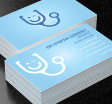 Uśmiechnięty stetoskop, Medycyna, Lekarz - Wizytówki Netprint