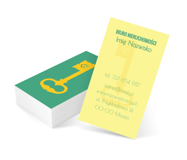 Z kluczem do sukcesu, Nieruchomość, Biuro nieruchomości - Wizytówki Netprint szablony online