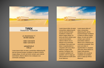 Pozwolenia na długą jazdę, Transport, Transport Towarów  - Ulotki Netprint