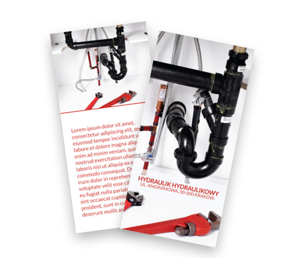 Połączone w jedną całość, Usługi domowe, Hydraulik - Ulotki Netprint szablony online