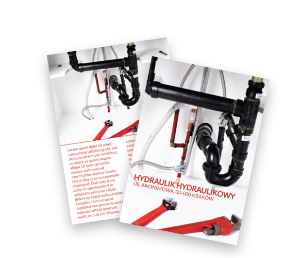 Świat plątaniną sieci rur, Usługi domowe, Hydraulik - Ulotki Netprint szablony online