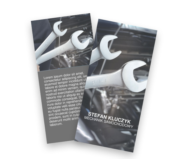 Personalizowany mechanik, Motoryzacja, Mechanik - Ulotki Netprint szablony online