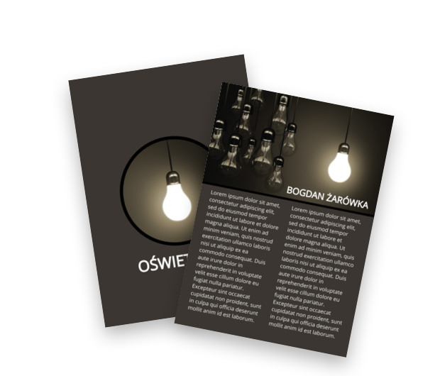 Podążając w stronę światła, Budownictwo, Oświetlenie - Ulotki Netprint szablony online
