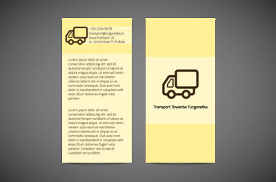 W przyciągających dostawach, Transport, Transport Towarów  - Ulotki Netprint