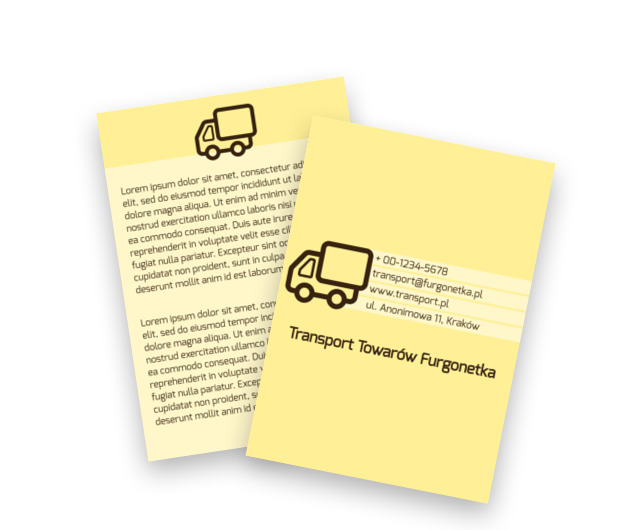 Mknąc przez świat za marzeniem, Transport, Transport Towarów  - Ulotki Netprint szablony online