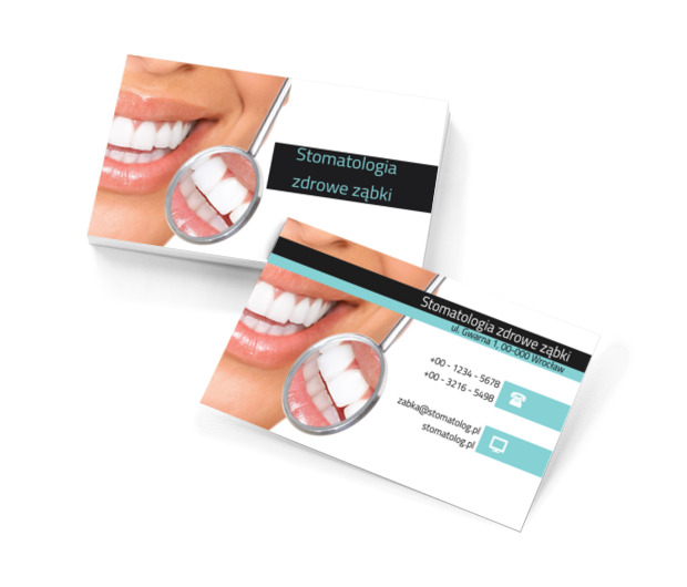 Śnieżnobiały uśmiech, Medycyna, Stomatologia - Wizytówki Netprint szablony online