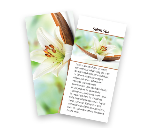 Pod liliowym tchnieniem, Zdrowie i Uroda, SPA - Ulotki Netprint szablony online