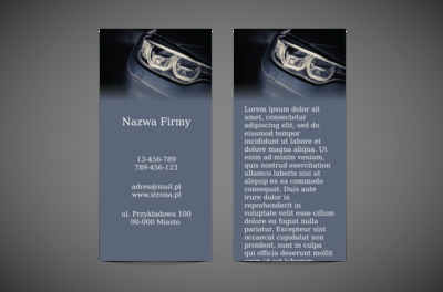 Mieć oko na udany biznes, Transport, Wypożyczalnia samochodów - Ulotki Netprint