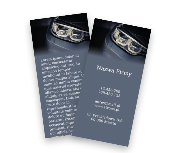 Mieć oko na udany biznes, Transport, Wypożyczalnia samochodów - Ulotki Netprint szablony online