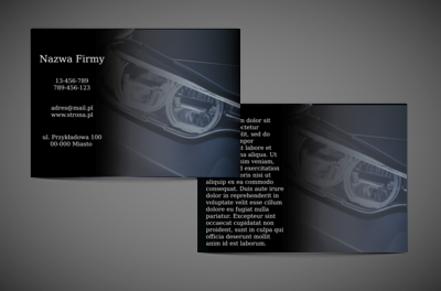 Odjechana ulotka motoryzacyjna, Transport, Wypożyczalnia samochodów - Ulotki Netprint