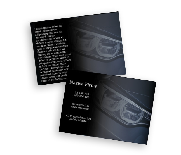 Odjechana ulotka motoryzacyjna, Transport, Wypożyczalnia samochodów - Ulotki Netprint szablony online