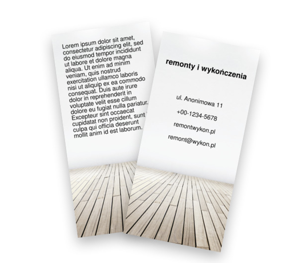 Parkietowe, drewniane doskonałości, Budownictwo, Remont Wykończenia - Ulotki Netprint szablony online