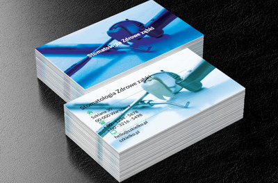 Ząb pomiędzy narzędziami , Medycyna, Stomatologia - Wizytówki Netprint