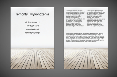 Podstawą - porządna podłoga, Budownictwo, Remont Wykończenia - Ulotki Netprint